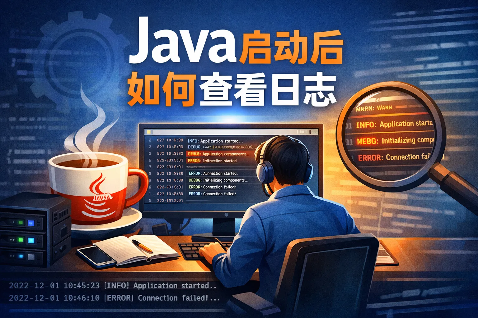java启动后如何查看日志