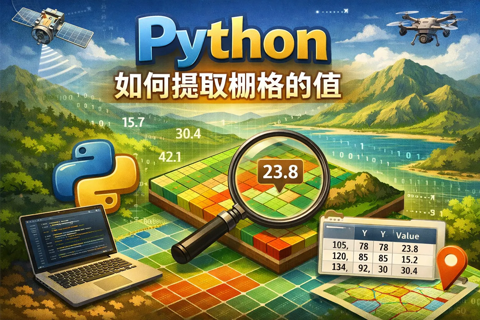 python如何提取栅格的值