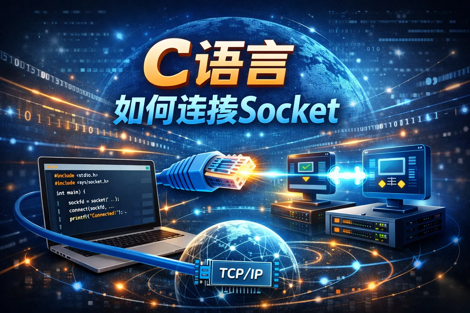 c语言如何连接socket