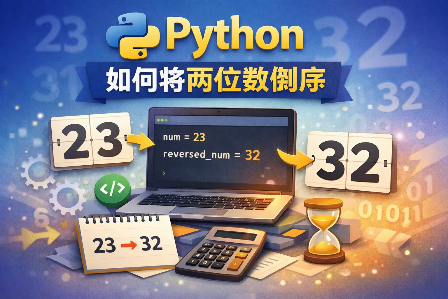 python如何将两位数倒序