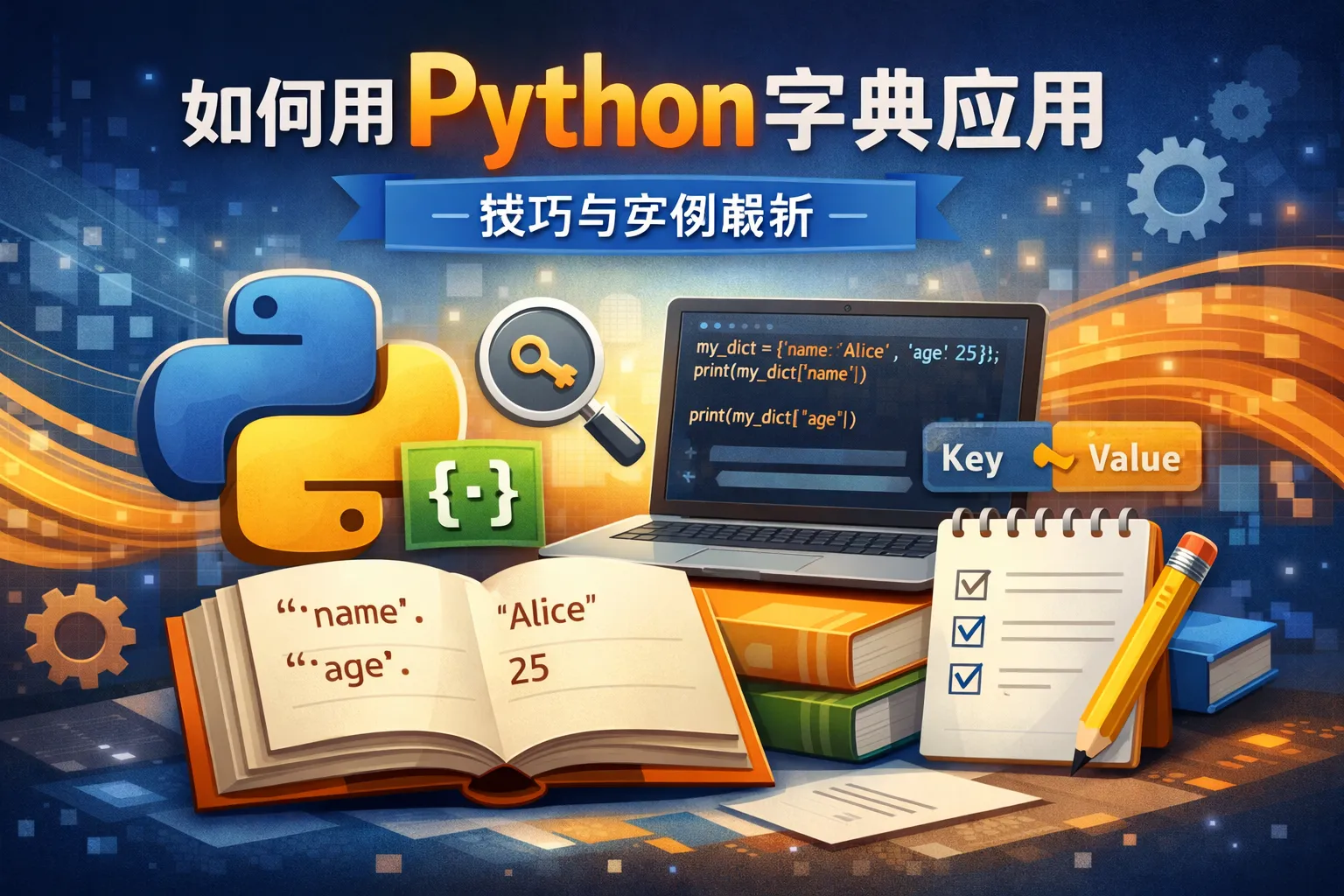 如何用python字典应用