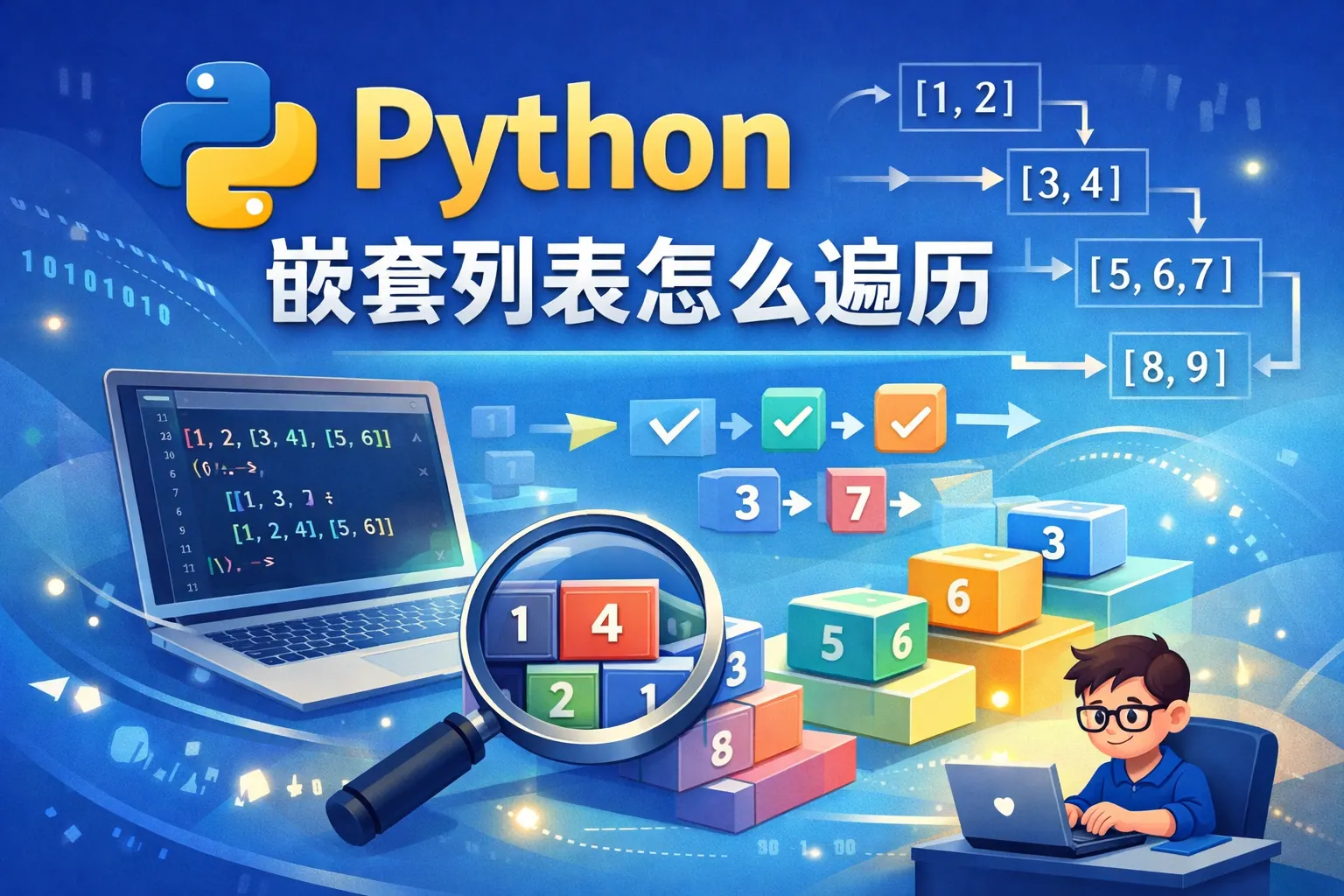 python嵌套列表怎么遍历