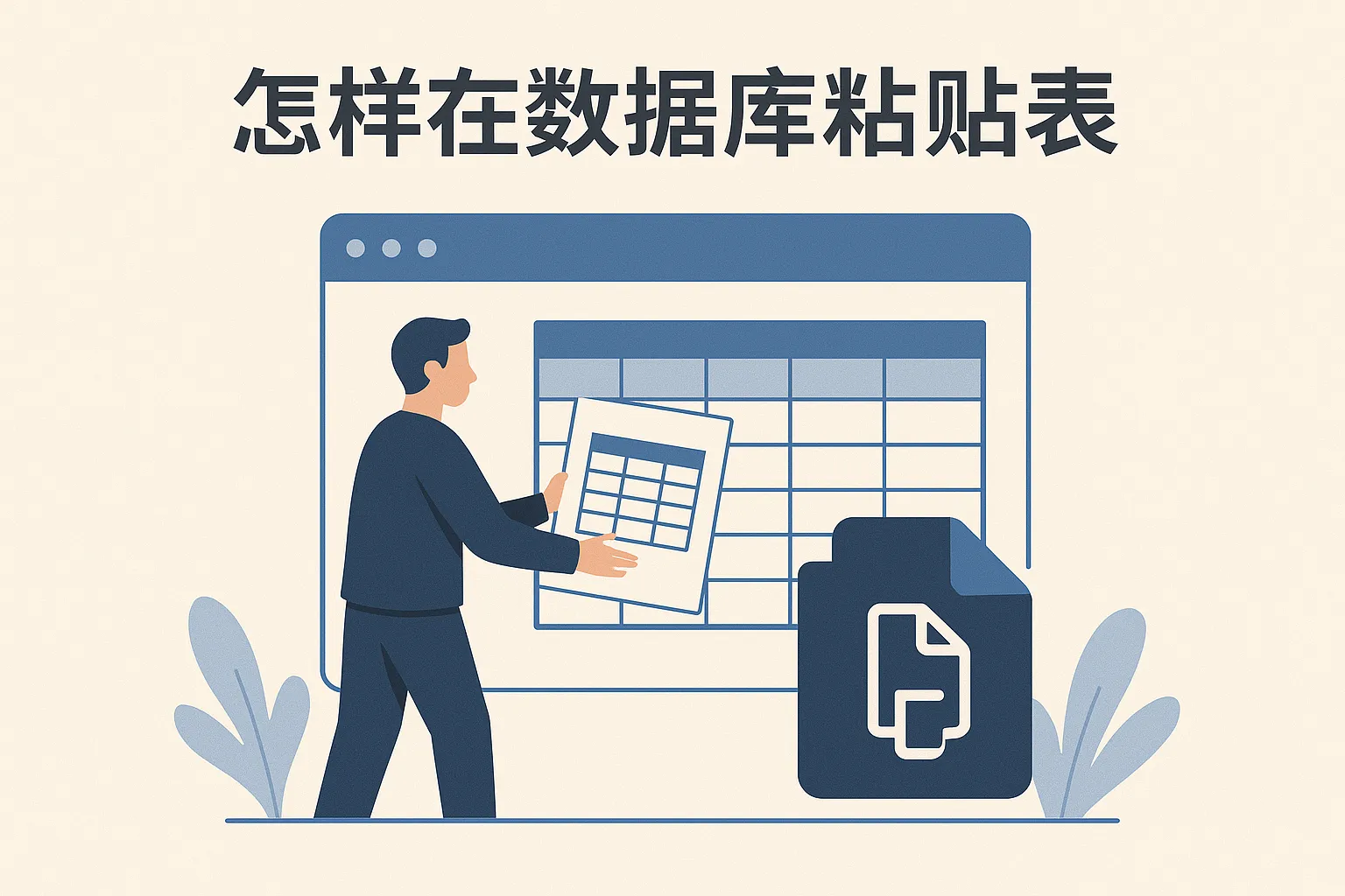 怎么在数据库粘贴表