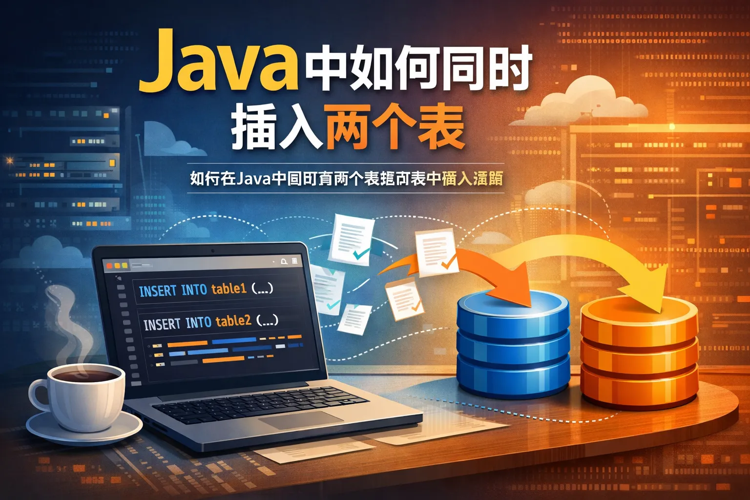 java中如何同时插入两个表