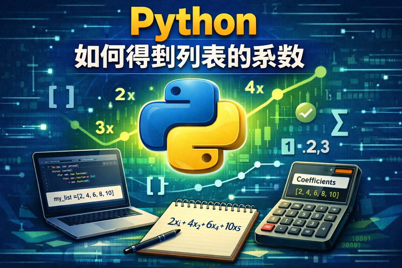 python如何得到列表的系数