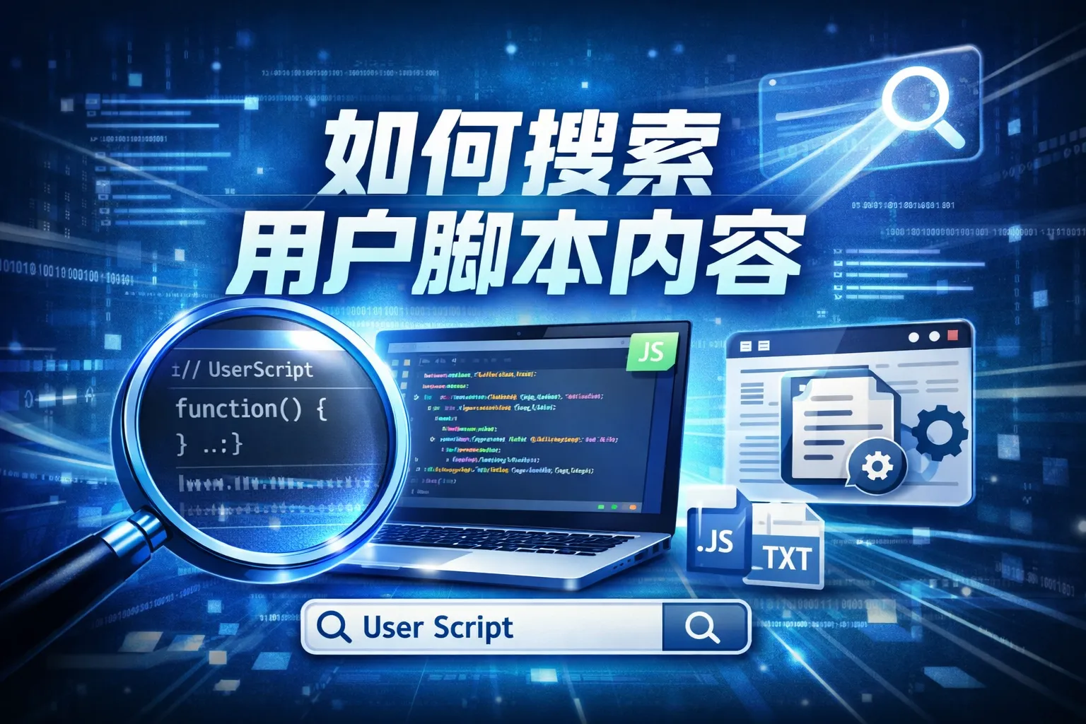 如何搜索用户脚本内容