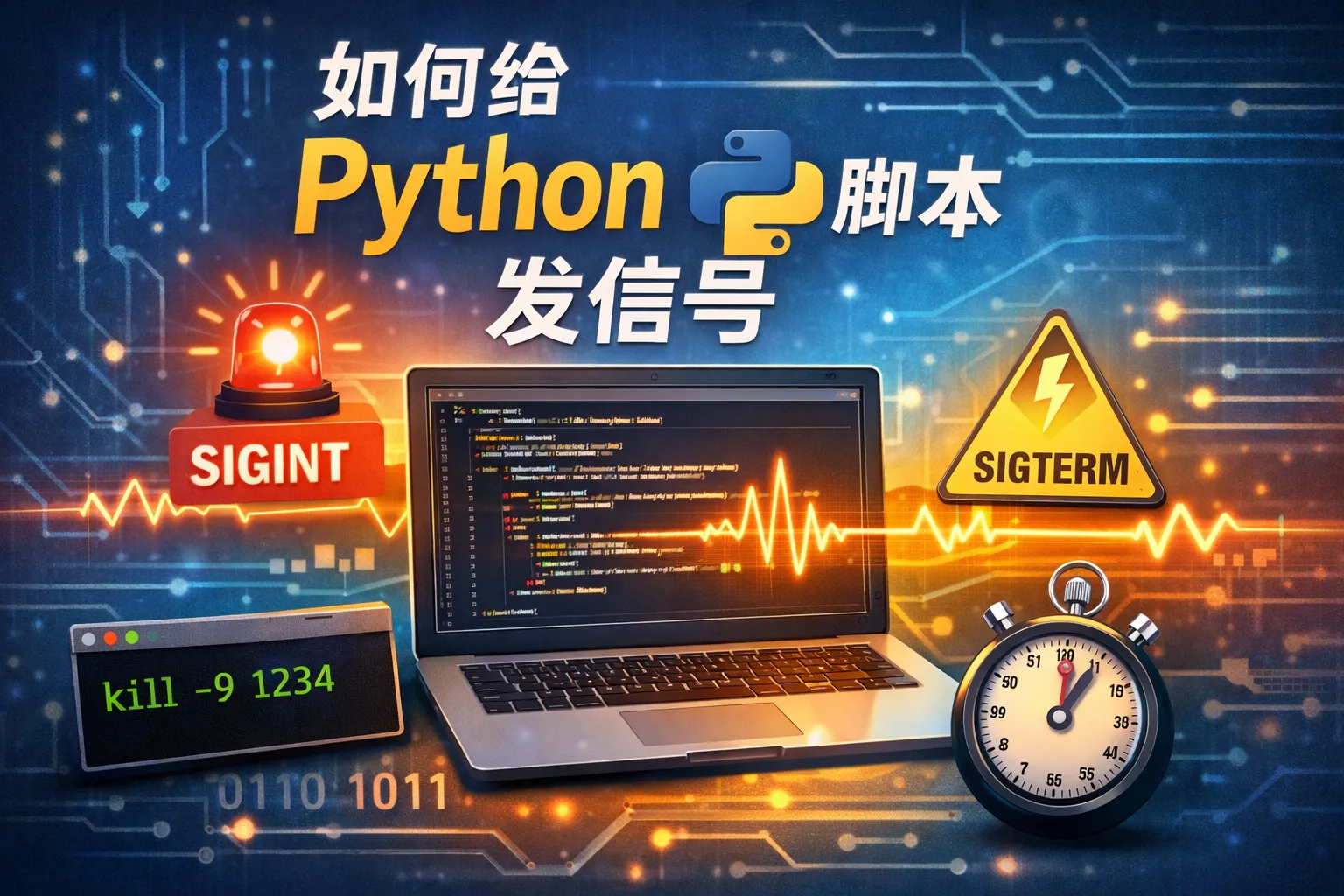 如何给python脚本发信号