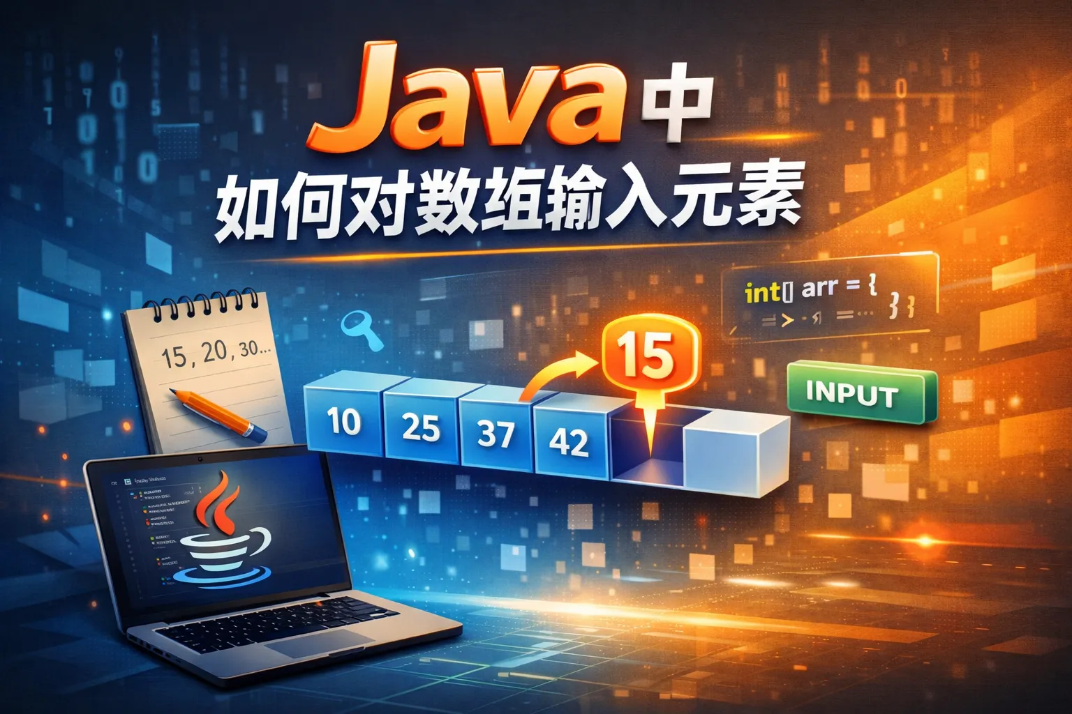 java中如何对数组输入元素