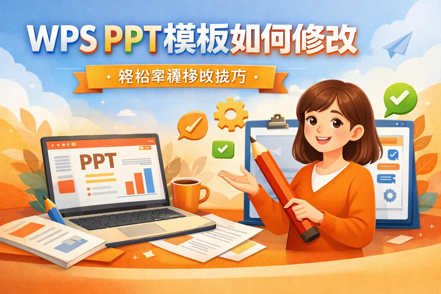 wps ppt模板如何修改