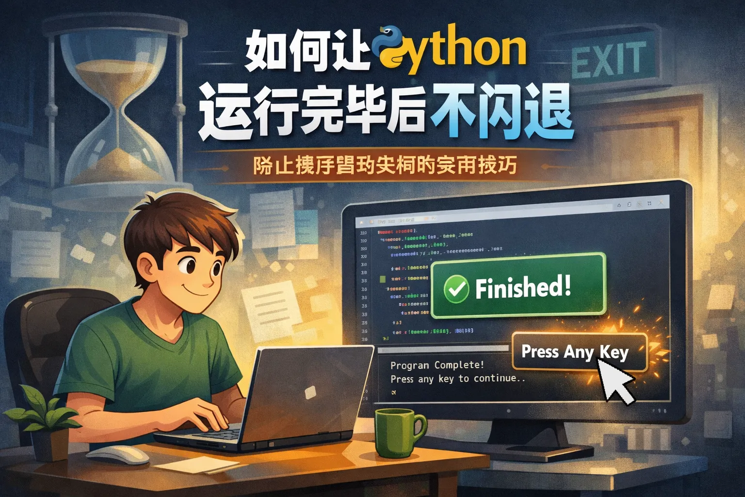 如何让Python运行完毕后不闪退