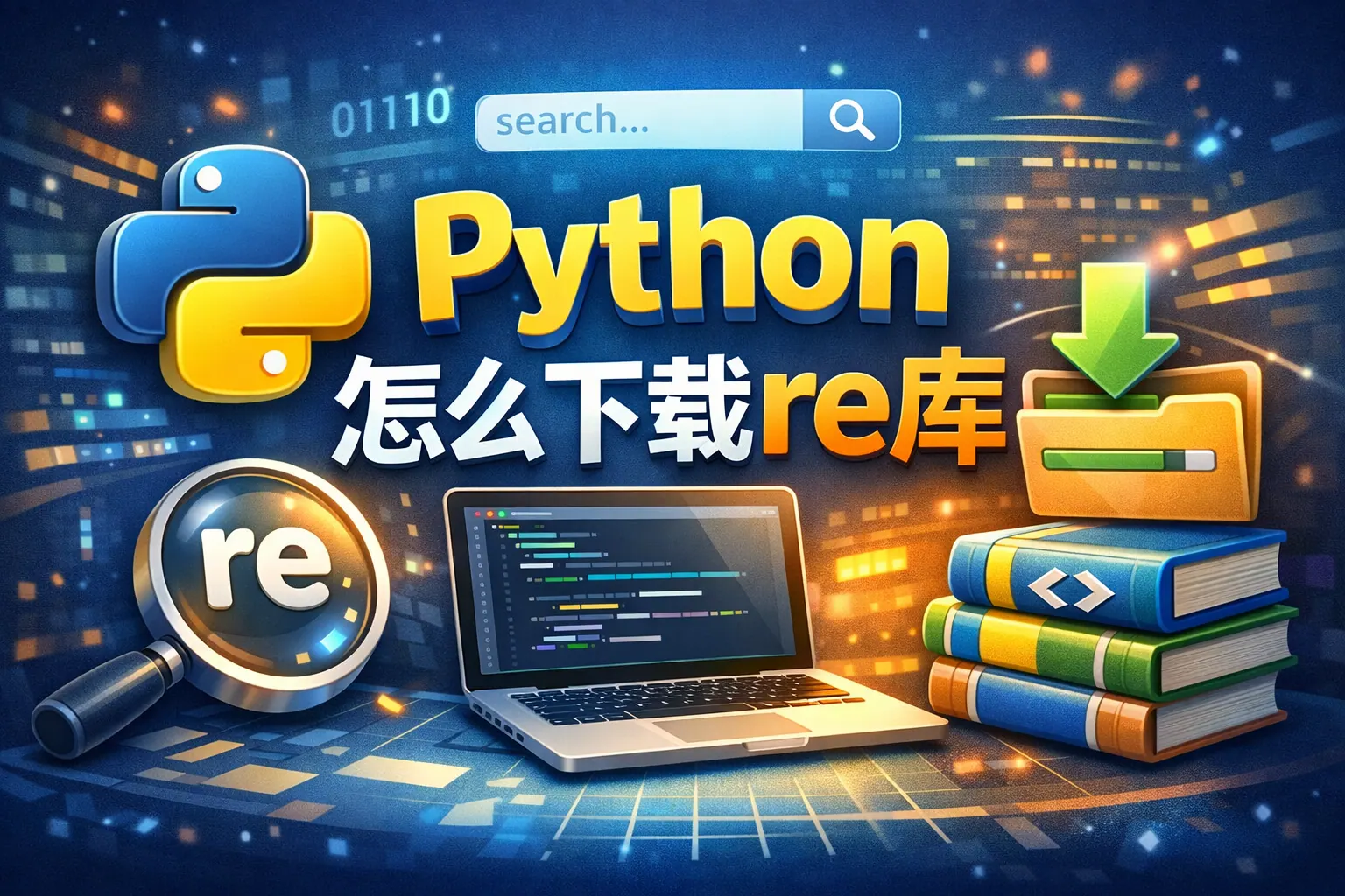 python怎么下载re库
