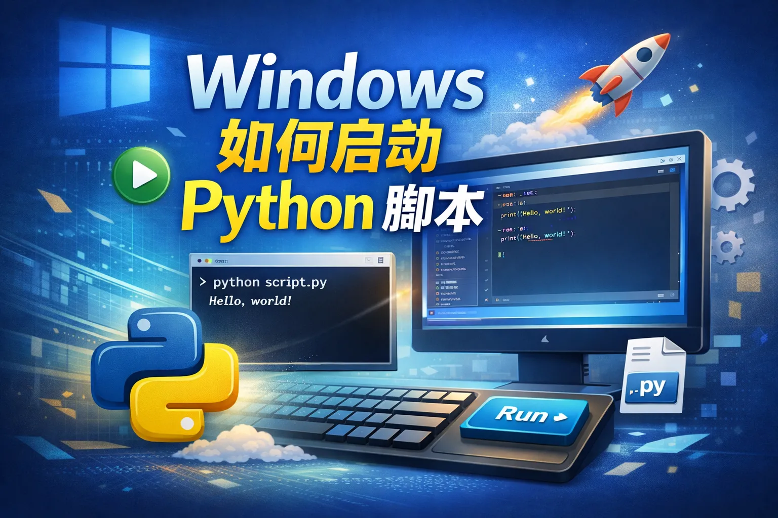 windows如何启动python脚本