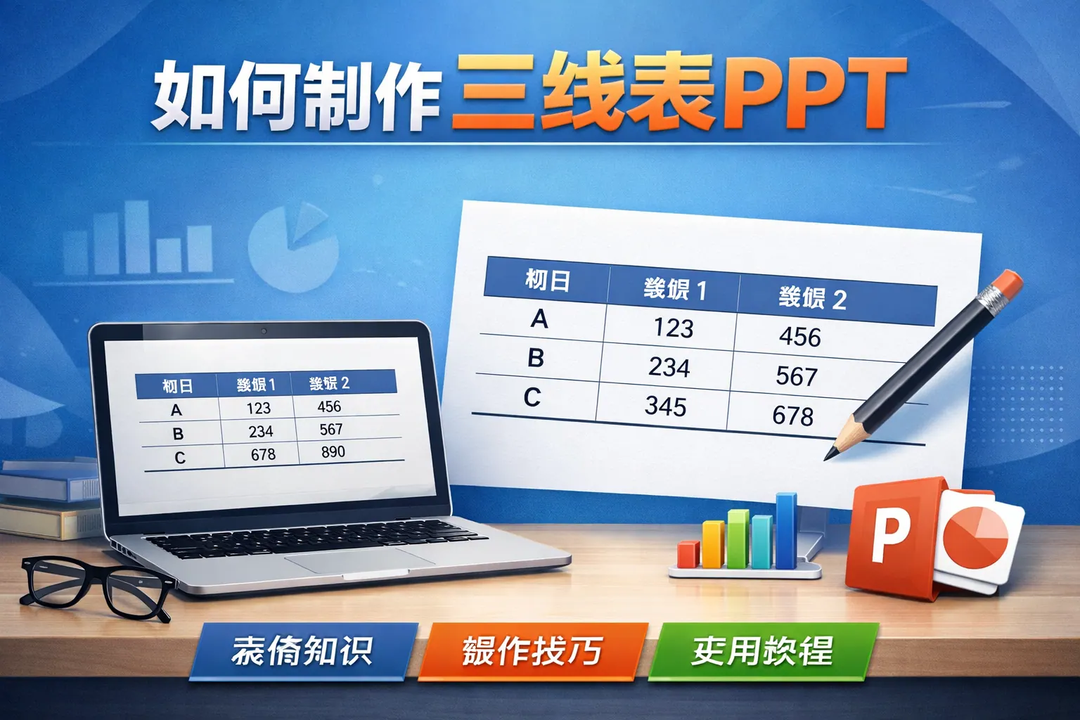 如何制作三线表ppt