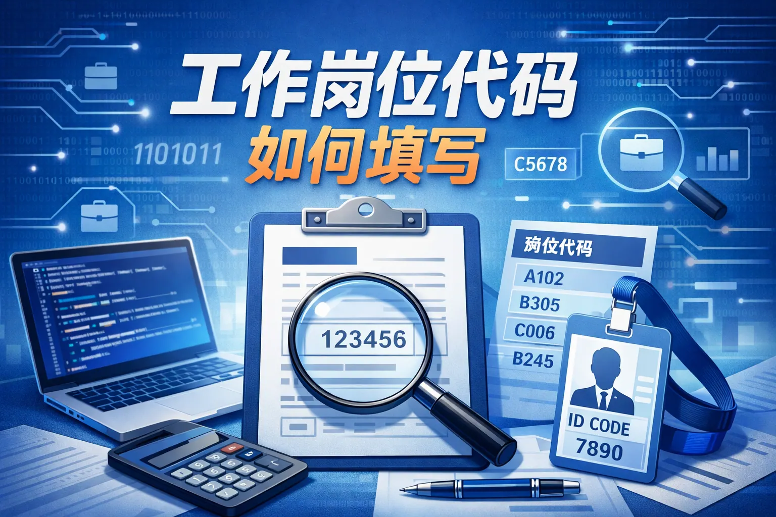 工作岗位代码如何填写
