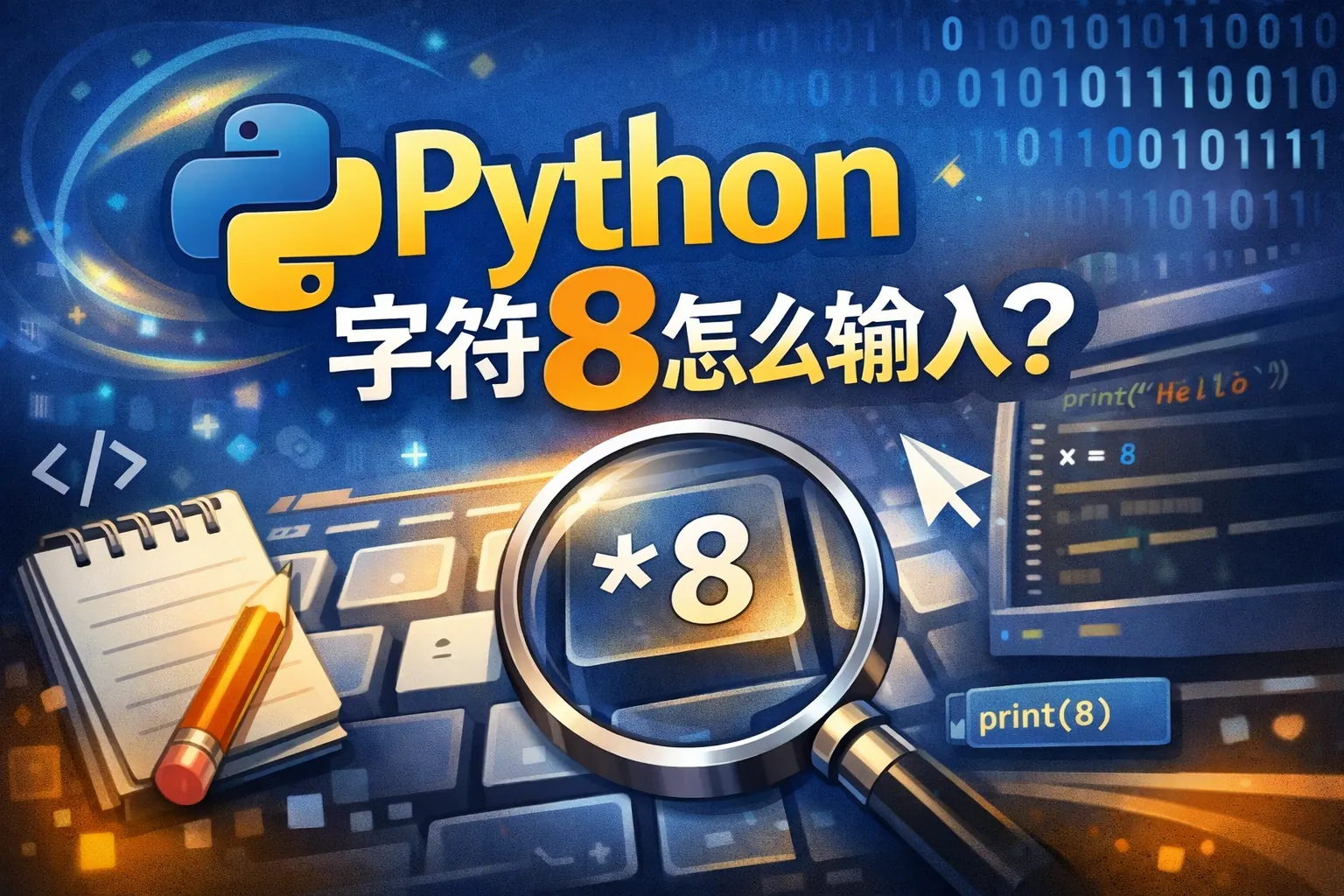 python字符8怎么输入