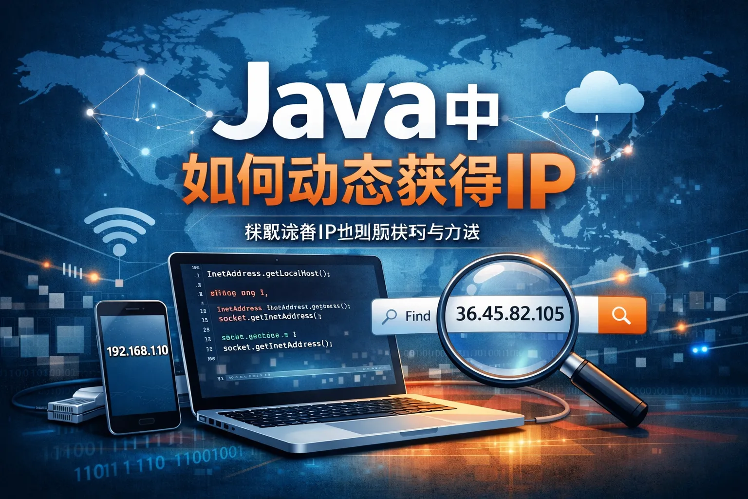 java中如何动态获得ip
