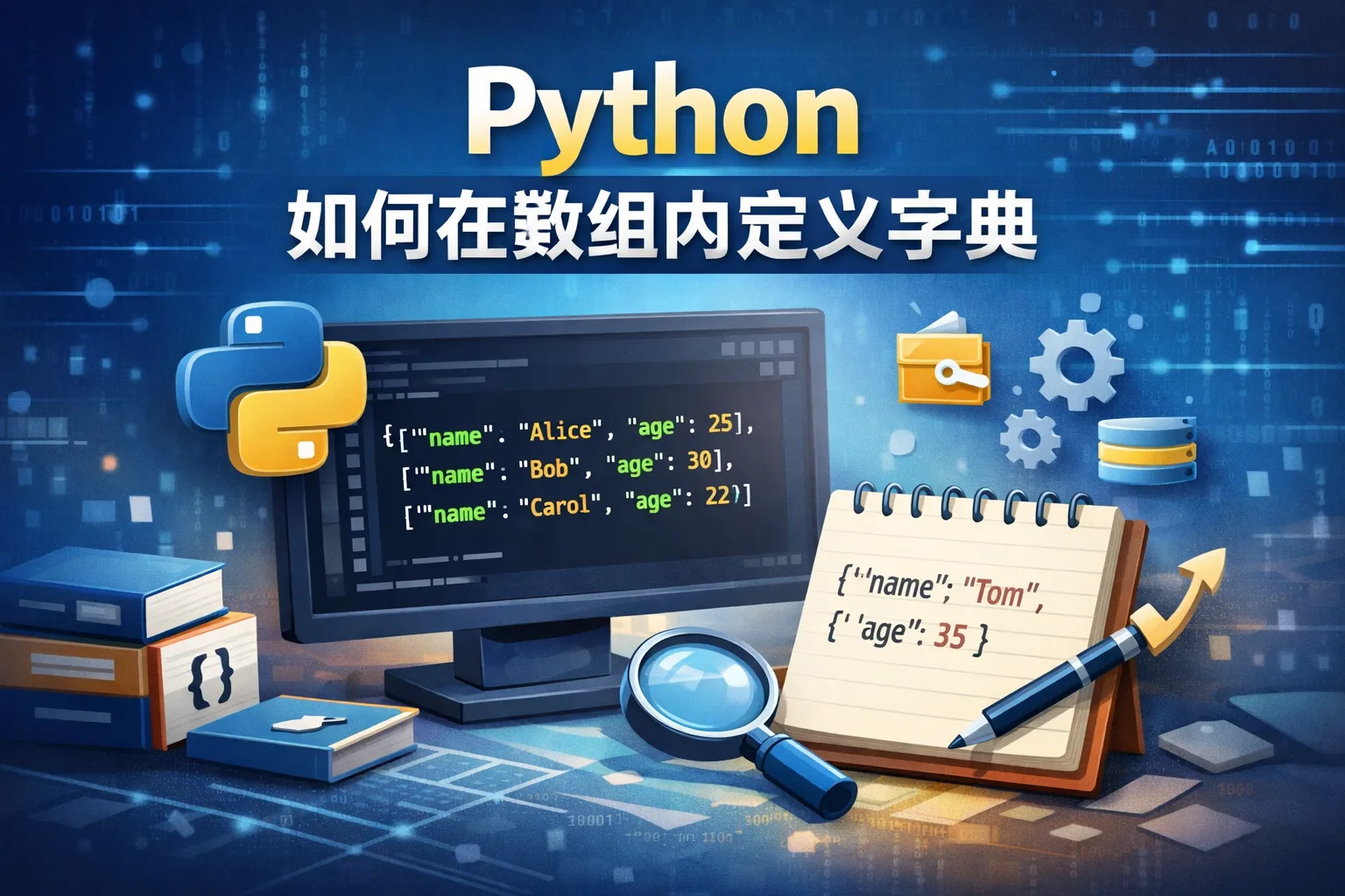 python如何在数组内定义字典