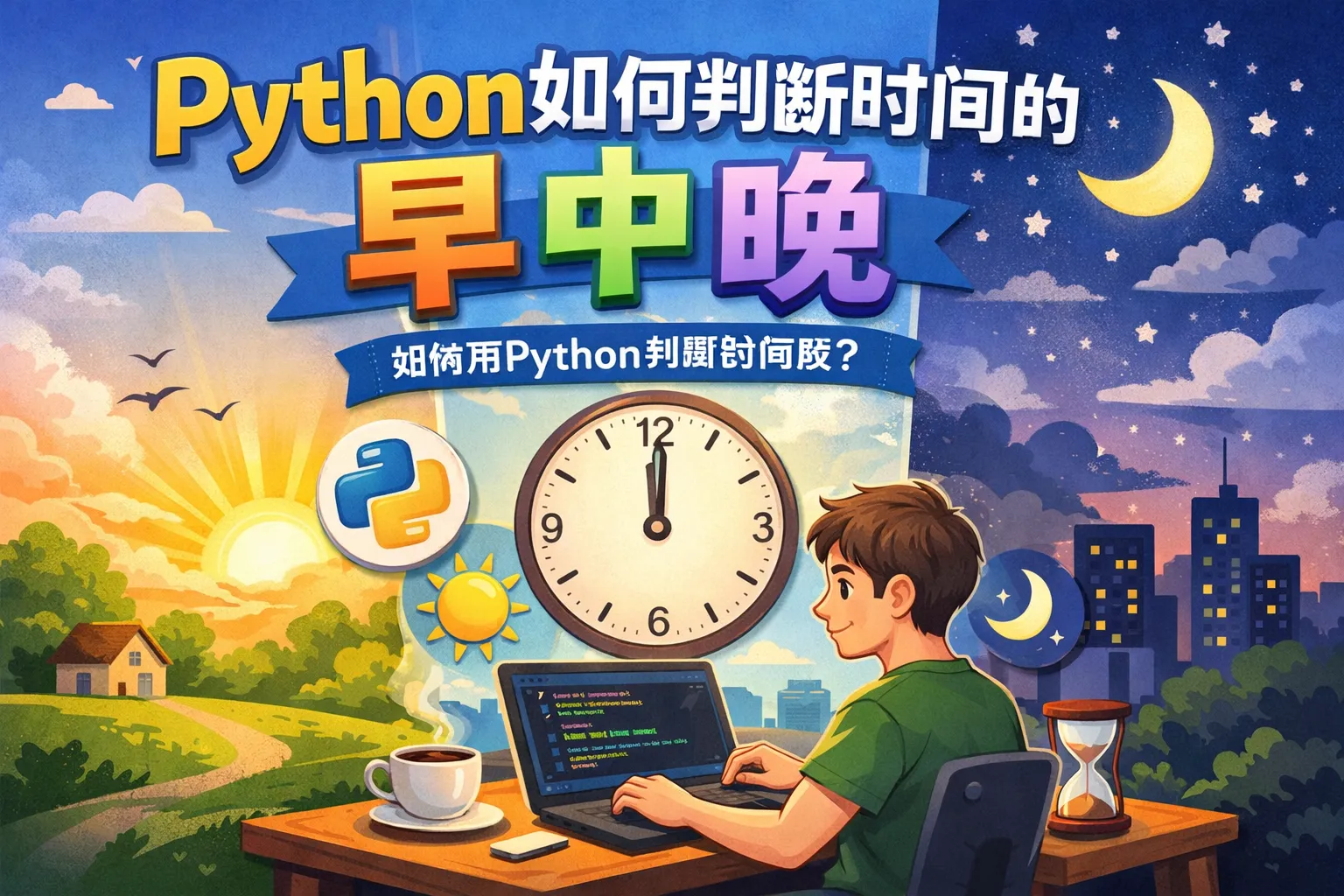 python如何判断时间的早中晚