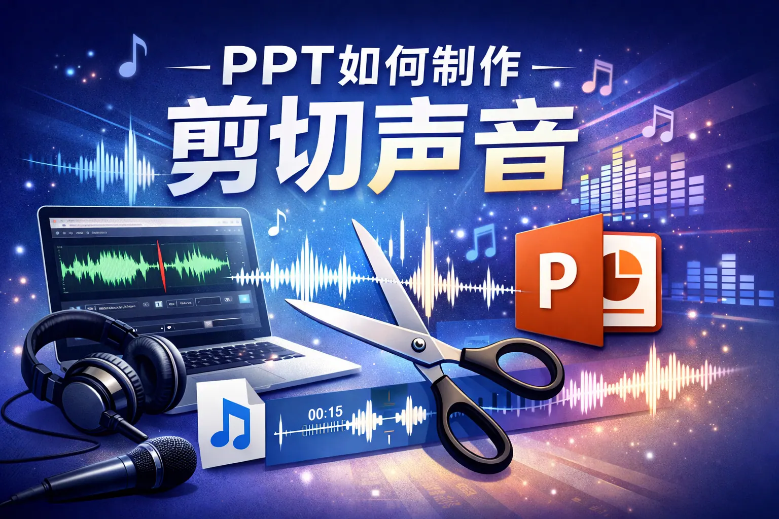 ppt如何制作剪切声音
