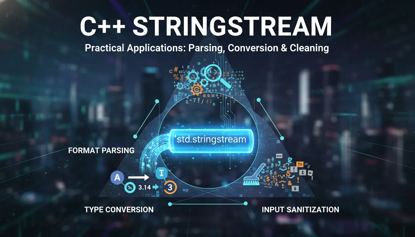 C++ stringstream怎么从简单示例走到实战:格式解析、类型转换和输入清洗的边界总结