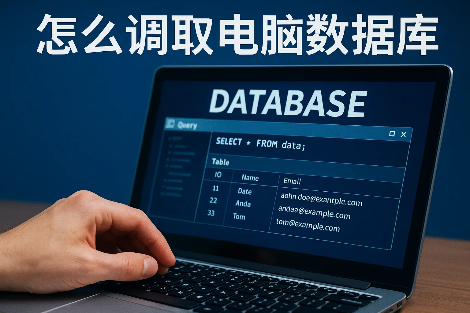 怎么调取电脑数据库