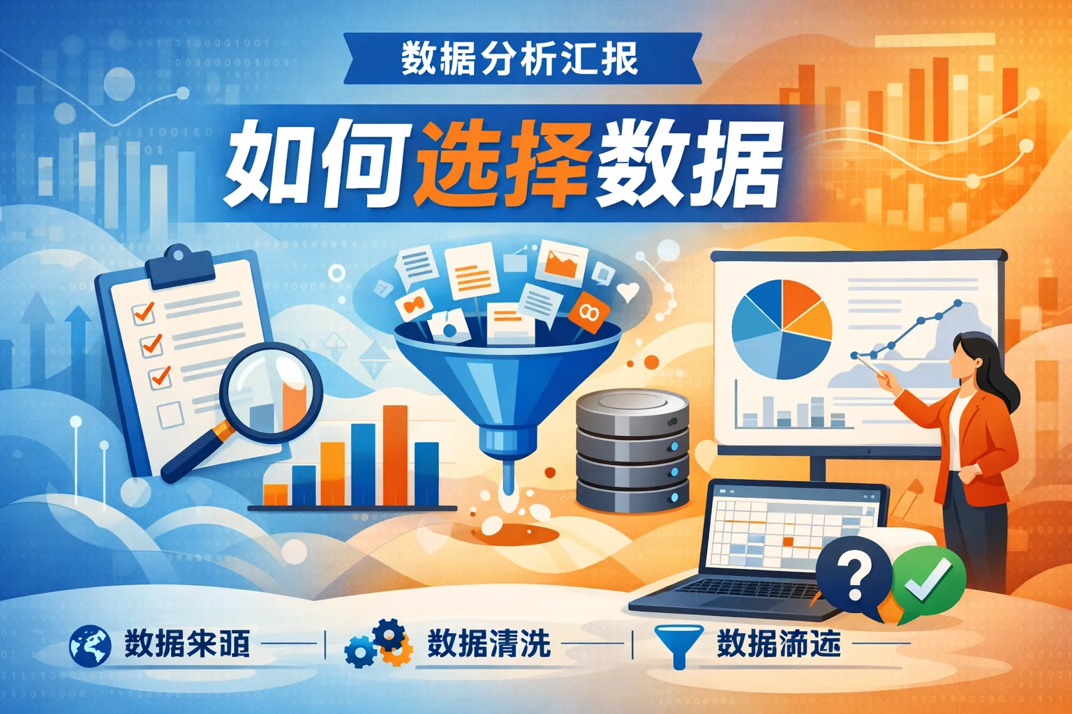 汇报如何选择数据