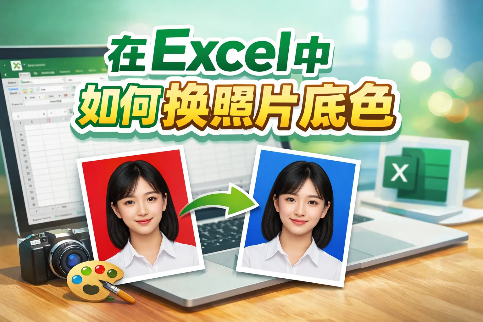 在excel中如何换照片底色