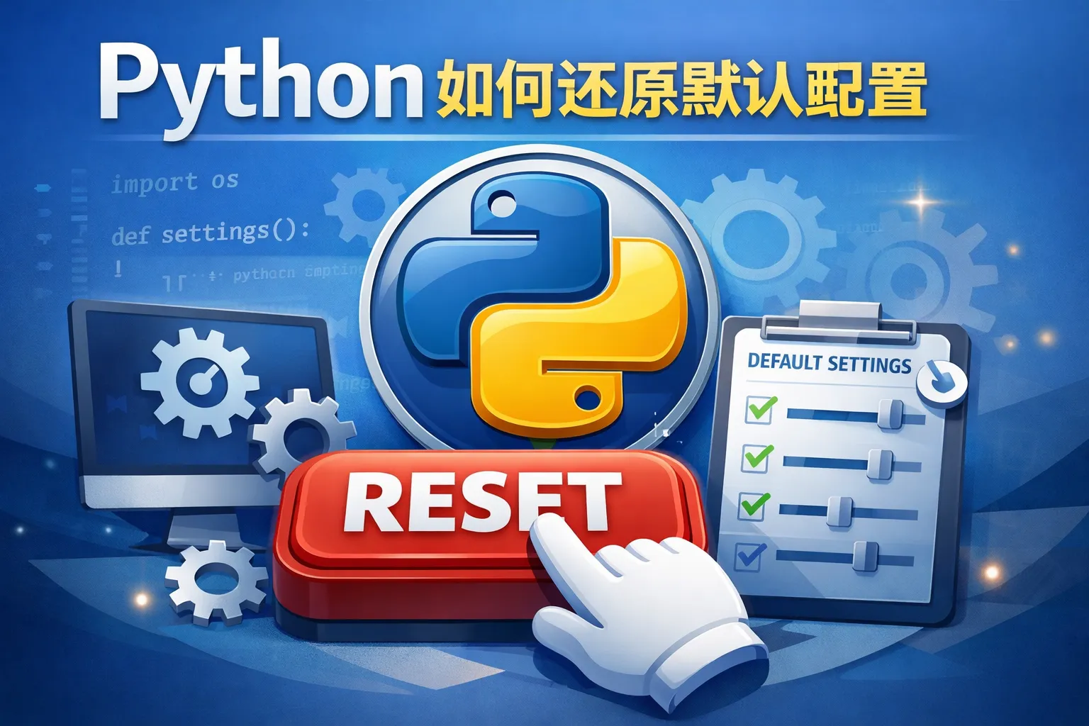 python如何还原默认配置