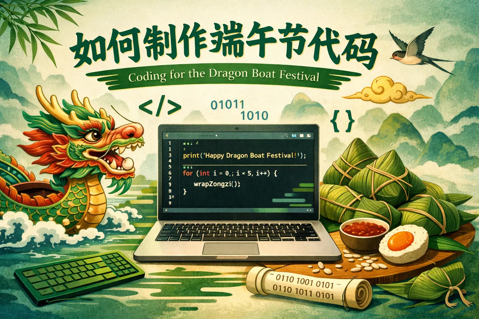 如何制作端午节代码