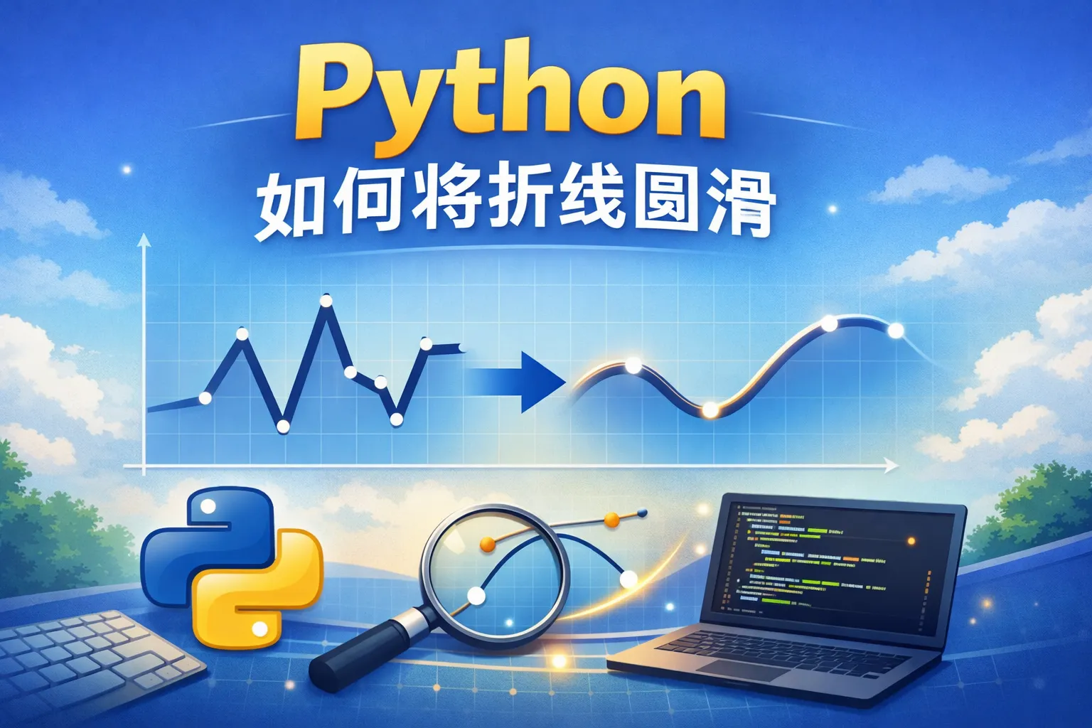 python如何将折线圆滑