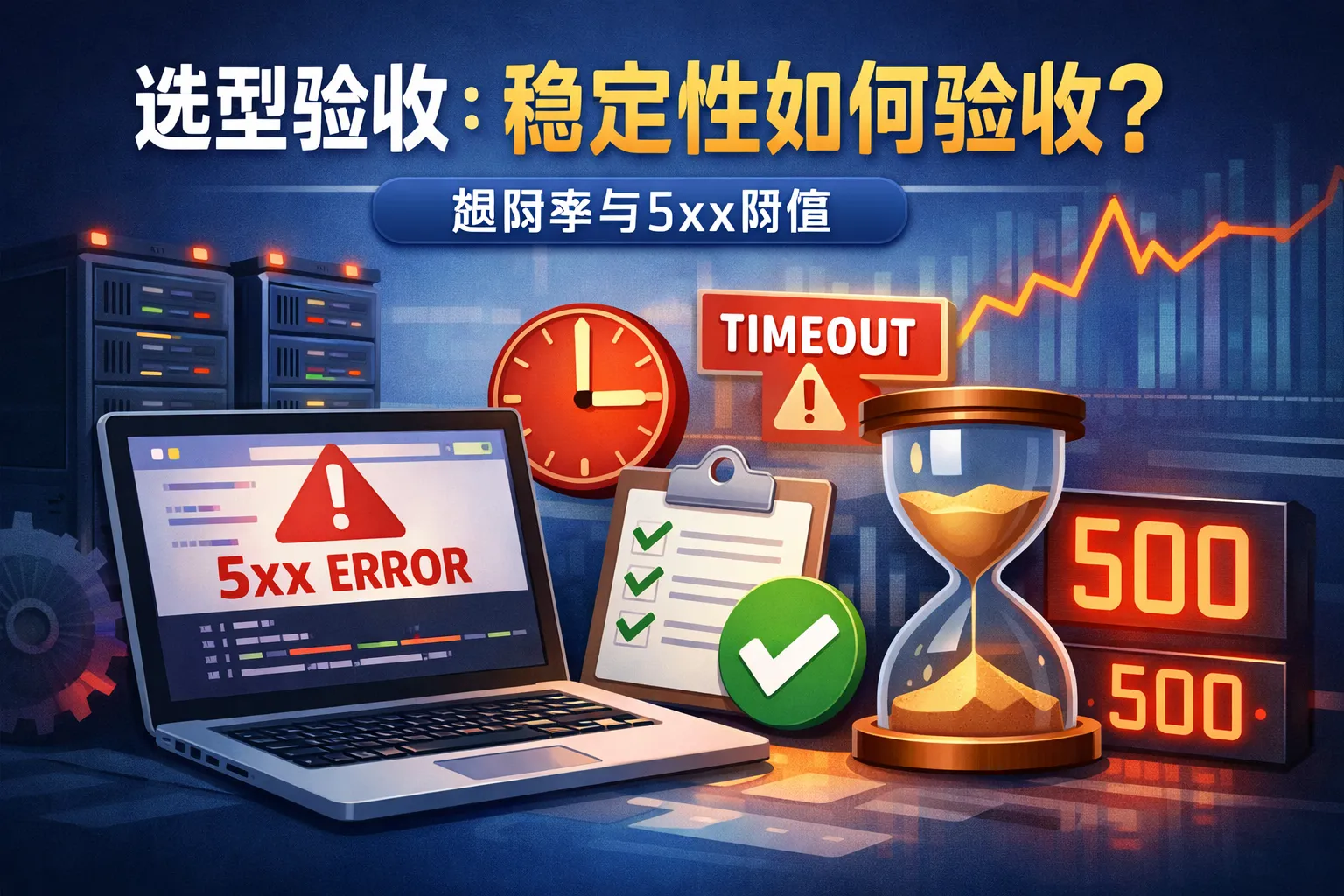 选型验收:稳定性如何验收?超时率与5xx阈值