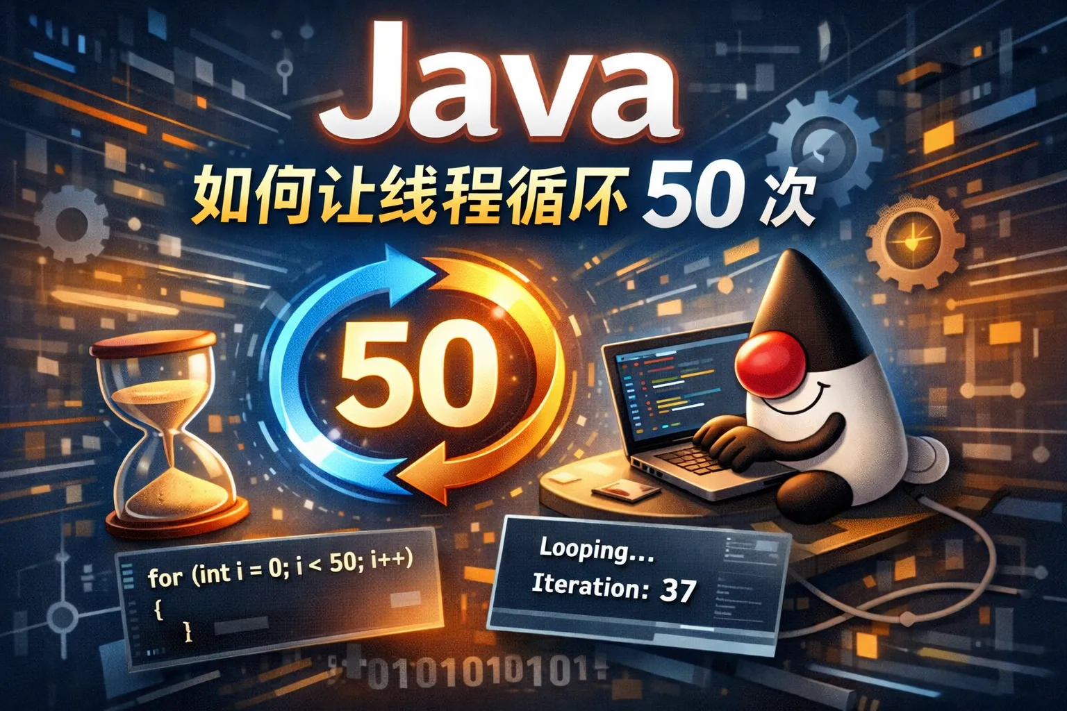 java如何让线程循环50次