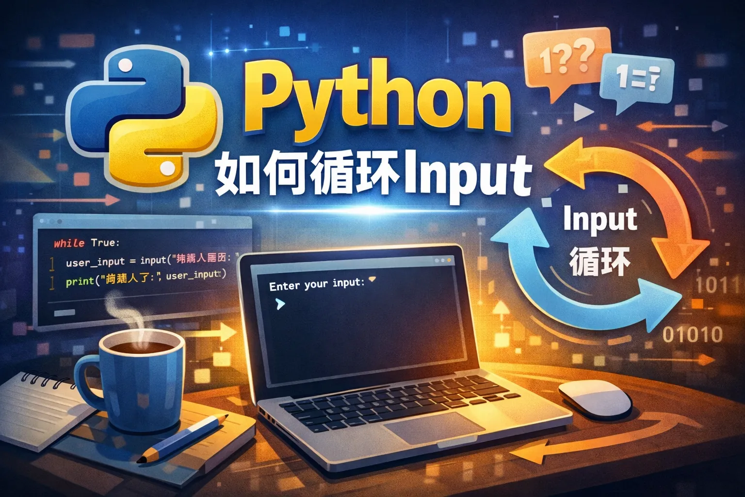 python如何循环input