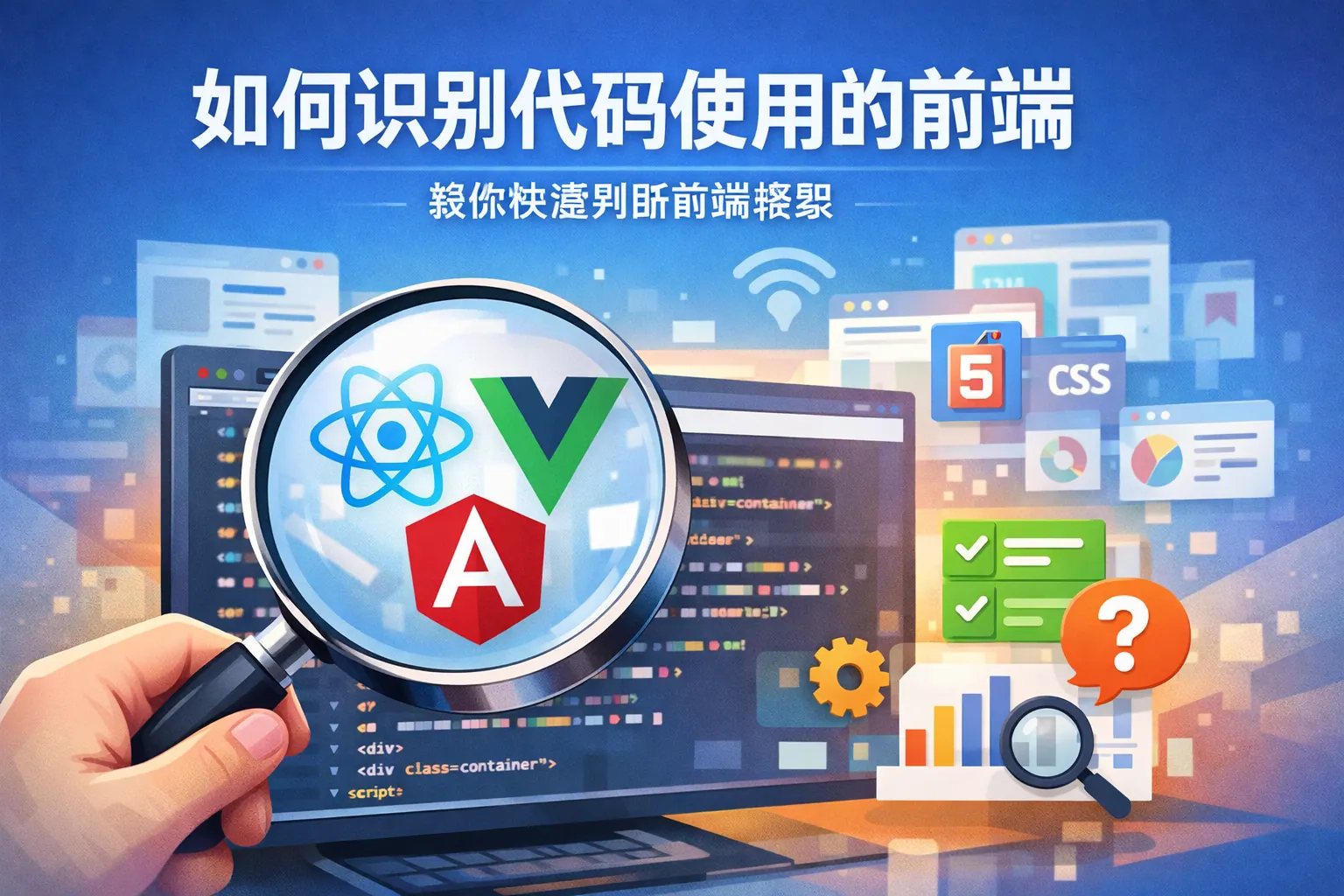 如何识别代码使用的前端