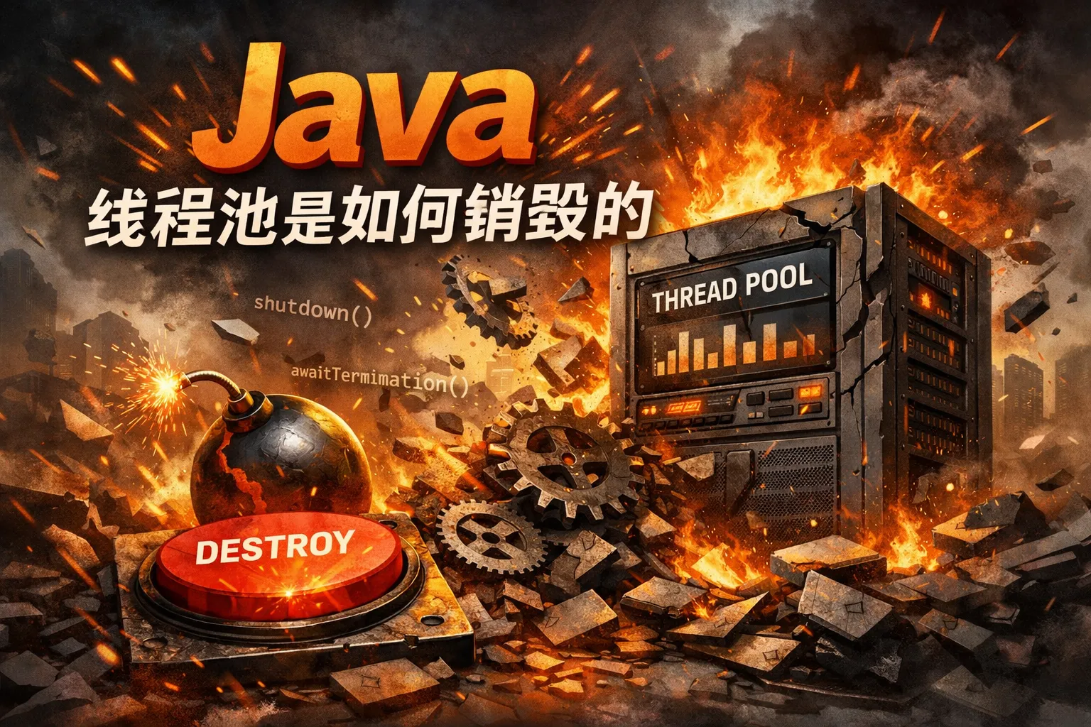 java线程池是如何销毁的