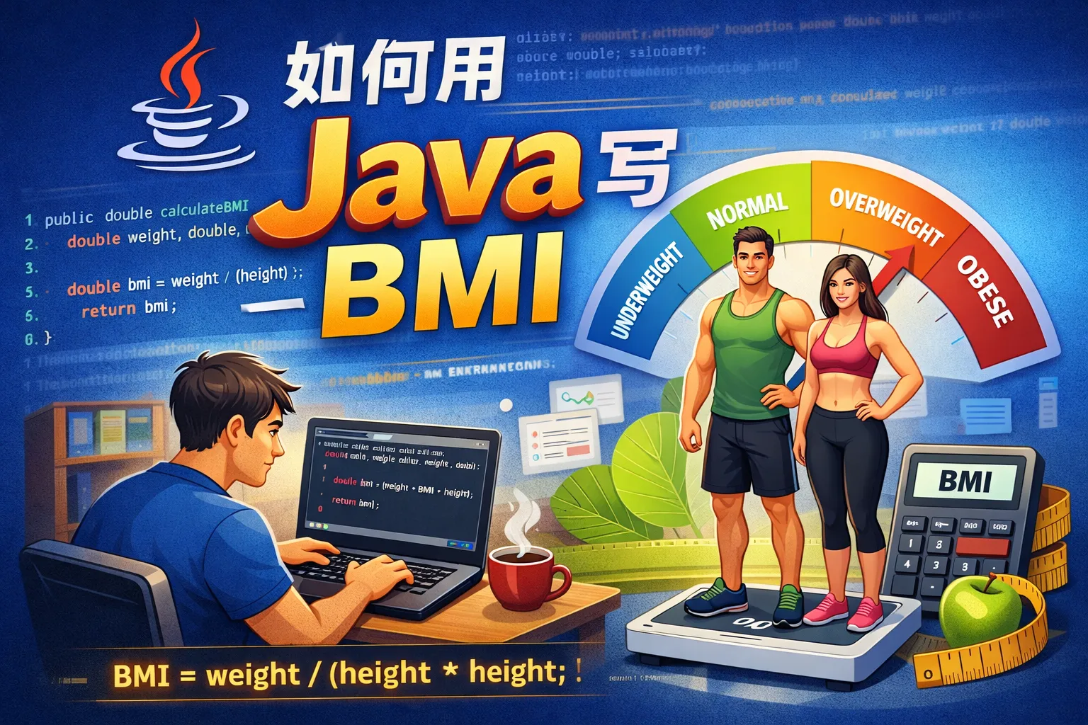 如何用java写bmi