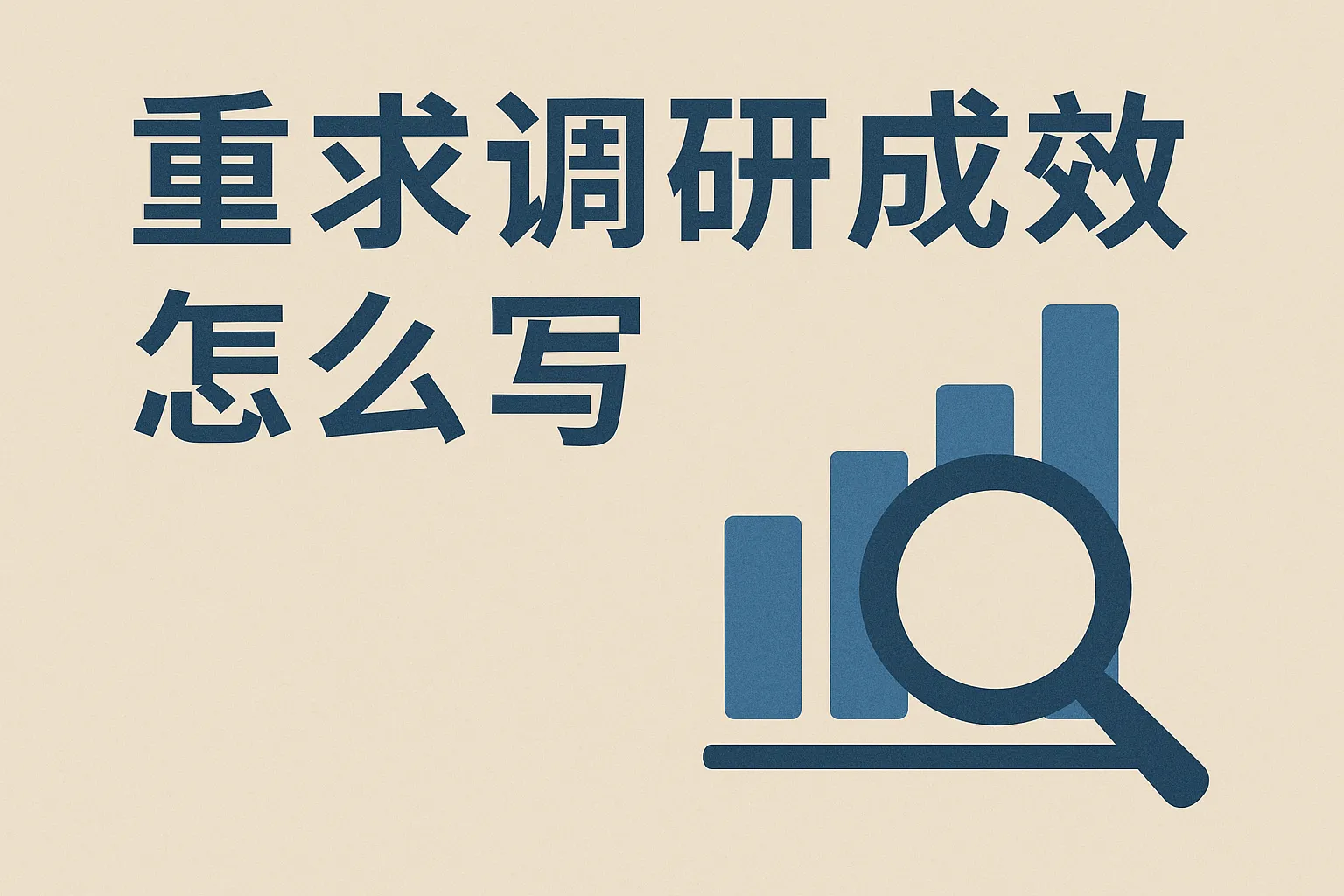 需求调研成效怎么写