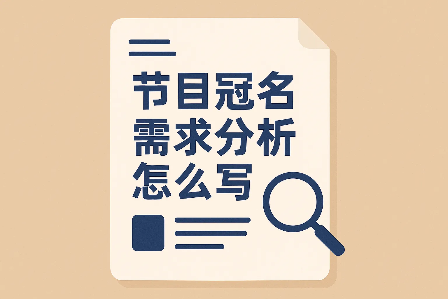 节目冠名需求分析怎么写