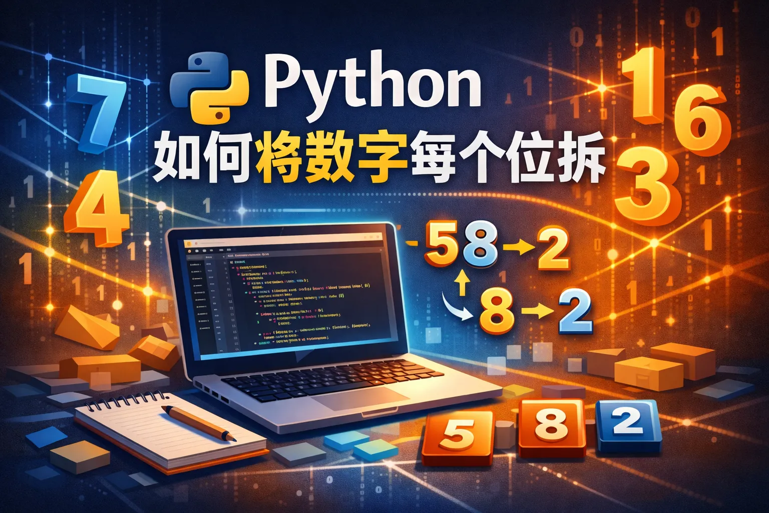 Python如何将数字每个位拆