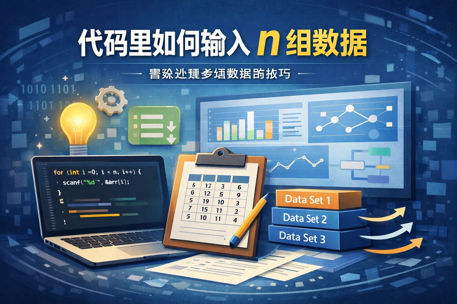 代码里如何输入n组数据