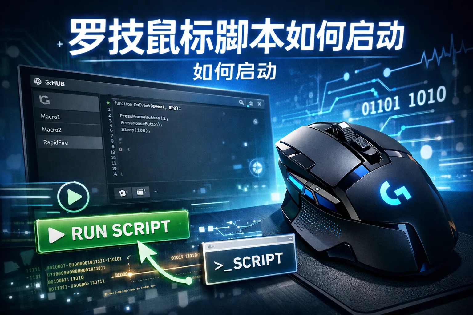 罗技鼠标脚本如何启动