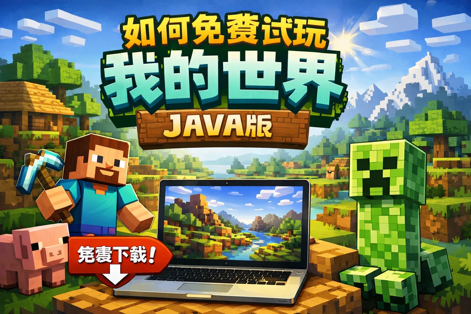 如何免费试玩我的世界java