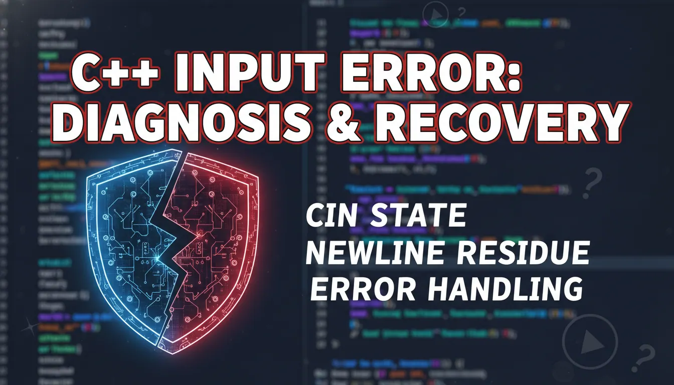 C++ 输入读取异常怎么从报错信息找到原因:cin 状态、换行残留和错误恢复的代码示例