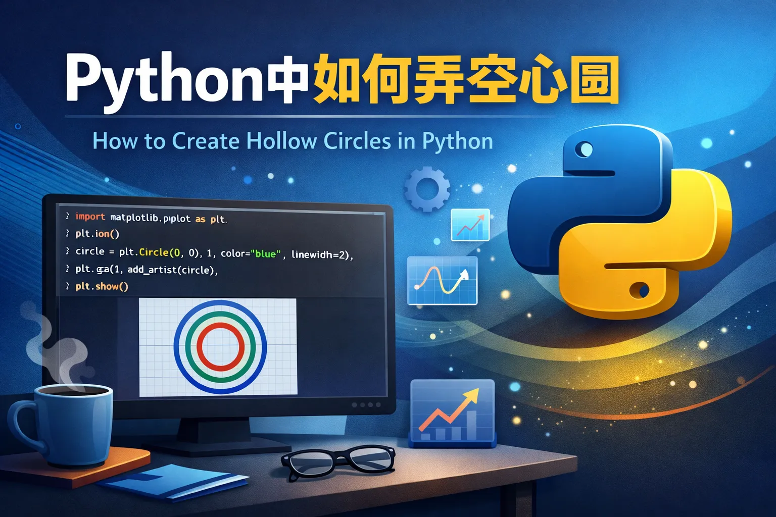 python中如何弄空心圆