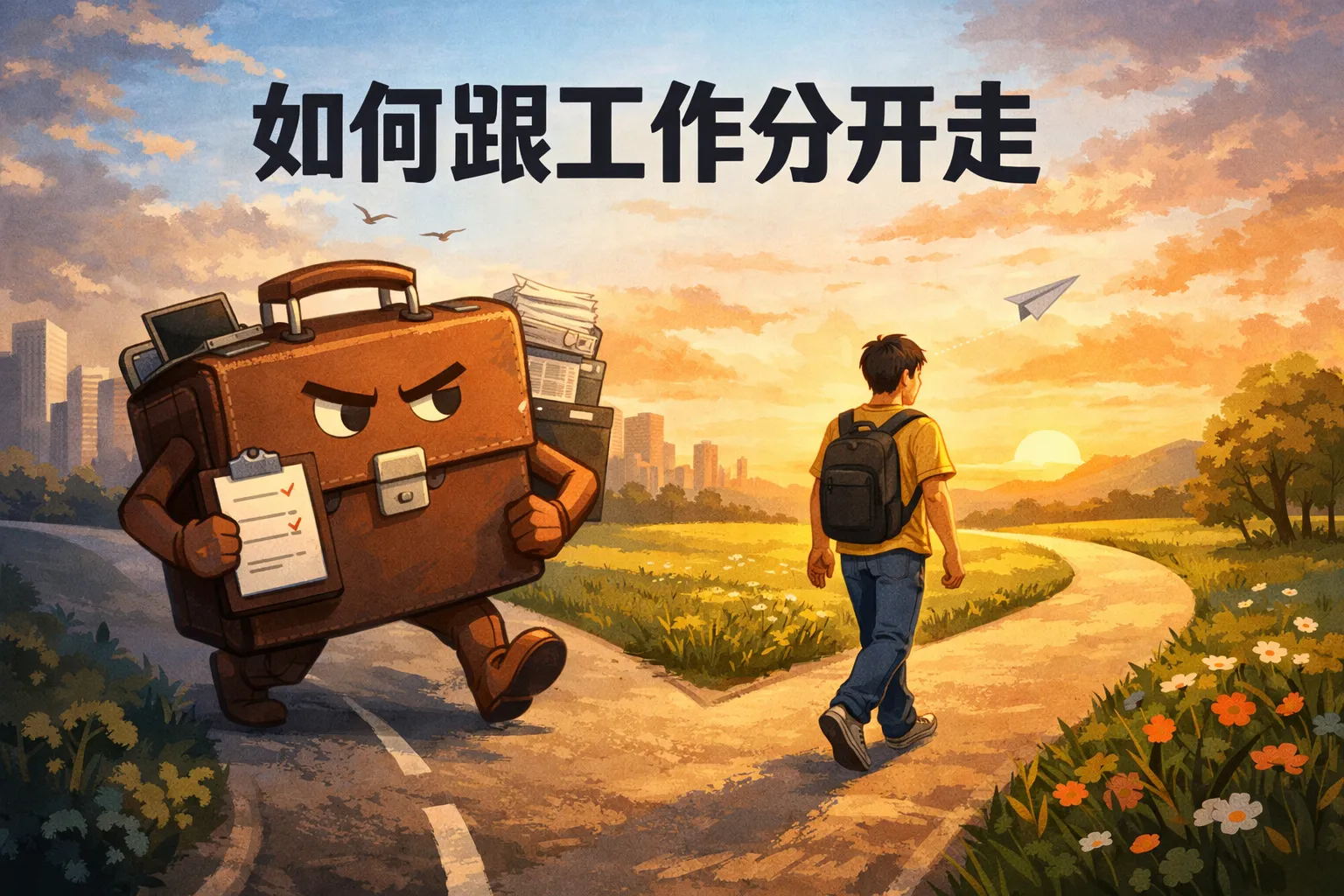 如何跟工作分开走