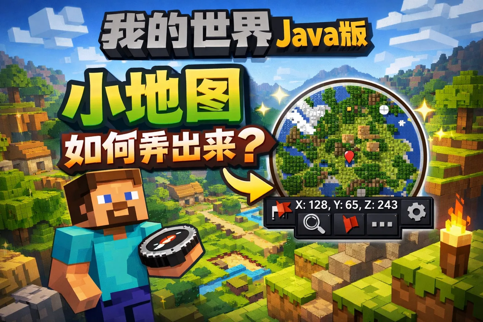 我的世界java版小地图如何弄出来