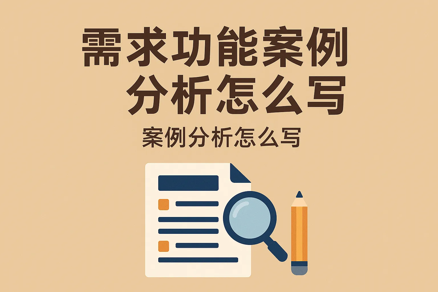 需求功能案例分析怎么写