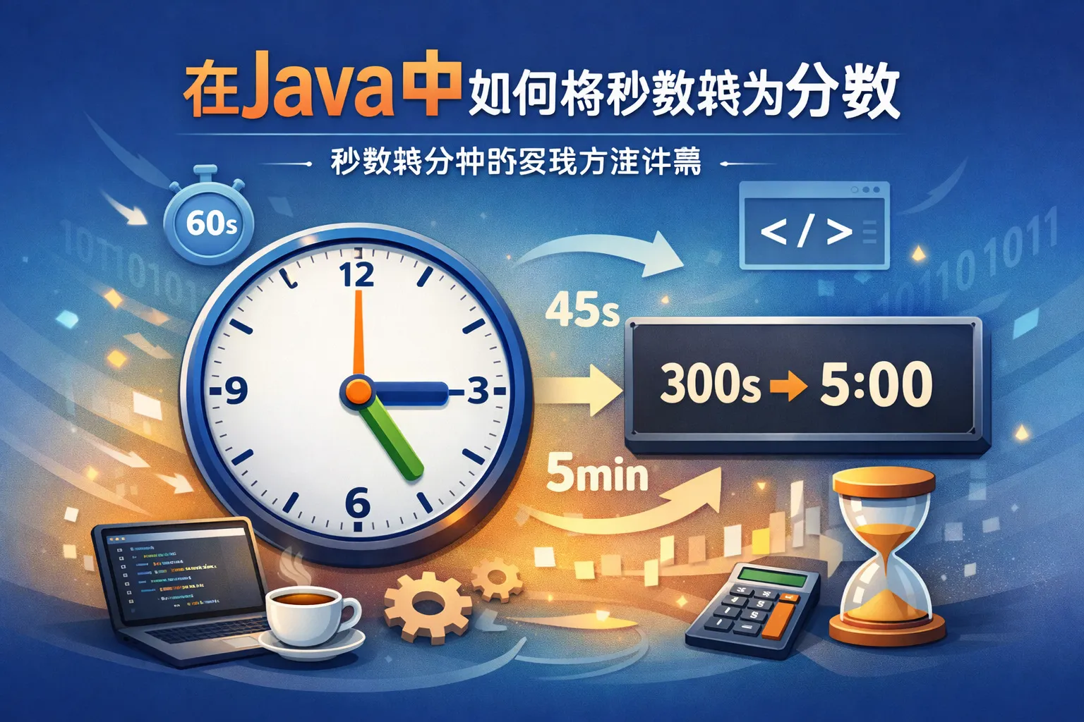 在java中如何将秒数转为分数