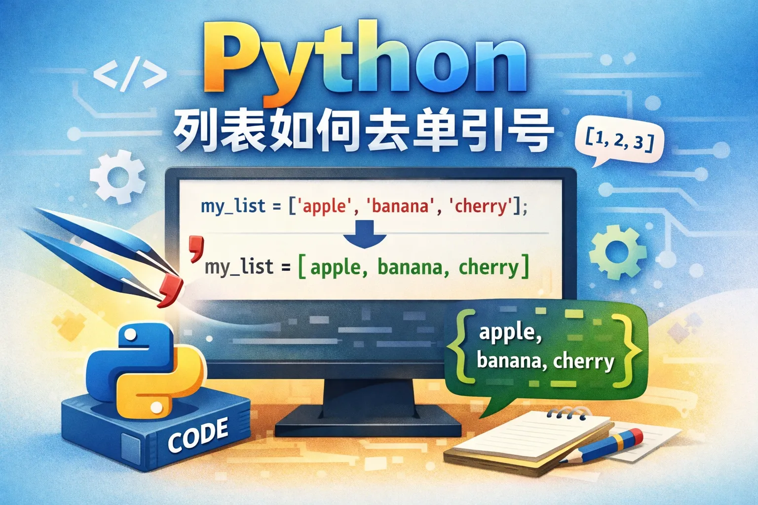 python列表如何去单引号