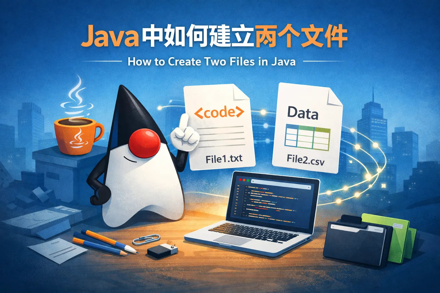 java中如何建立两个文件